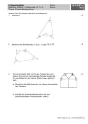 Winkelmaße berechnen (Zweig 1 + 2 + 3): Stegreifaufgabe für Mathematik in der 7. Klasse der Realschule