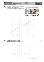 Geometrie: Konstruktion von Dreiecken, Winkel Extemporale für Zweig 1 Mathematik Realschule Klasse 7