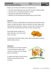 Aufsatz Deutsch Klasse 3 Grundschule Catlux