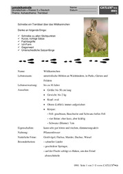Tierräsel (Tierbeschreibung): Aufsatzthema für die Grundschule nach LehrplanPlus