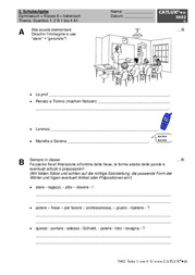 3. Schulaufgabe für Italienisch im ersten Lernjahr passend zu Scambio 1: Lektion 2 B 1 bis 4 A1