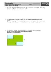 Umfang und Flächeninhalt: Übungsaufgaben für Mathematik in der 5. Klasse