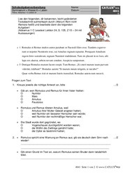 Schulaufgabenvorbereitung Adeamus 1 C: Fragen zu einem lateinischen Lesetext Lektion 24