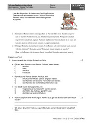 Schulaufgabenvorbereitung Adeamus 1 B: Fragen zu einem lateinischen Lesetext Lektion 23