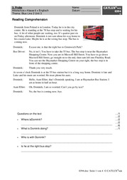 3. Probe / Lernzielkontrolle für Englisch an der Mittelschule Blue Line 2 Unit 3 mit Musterlösung