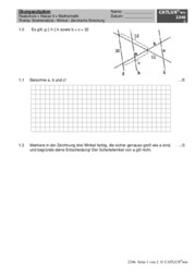 Übungsaufgaben Mathematik Realschule 9. Klasse: Strahlensätze / Winkel / zentrische Streckung