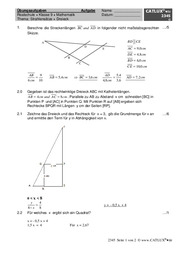 Übungsaufgaben Realschule 9. Klasse Thema: Strahlensätze / Dreieck