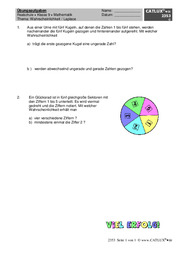 Übungsaufgaben Mathematik Realschule 9. Klasse Thema Wahrscheinlichkeit / Laplace