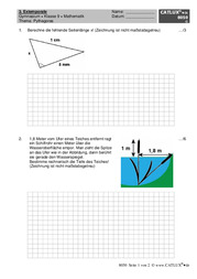 Anspruchsvolle Extemporale zum Thema Pythagoras mit Musterlösung
