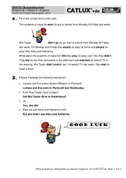Grammatikübungen zum kostenlosen ausdrucken für Englisch passend zu Go Ahead 5: Unit 5 simple past