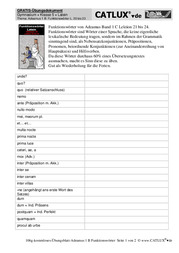 Kostenloses Übungsblatt Adeamus 1 B Lektion 20 bis 23 Funktionswörter